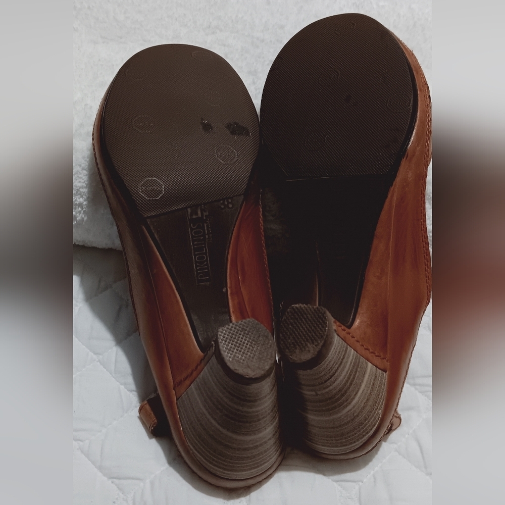 PIKOLINOS Brown Cutout Heels Size 38/8 - Picture 4 of 9